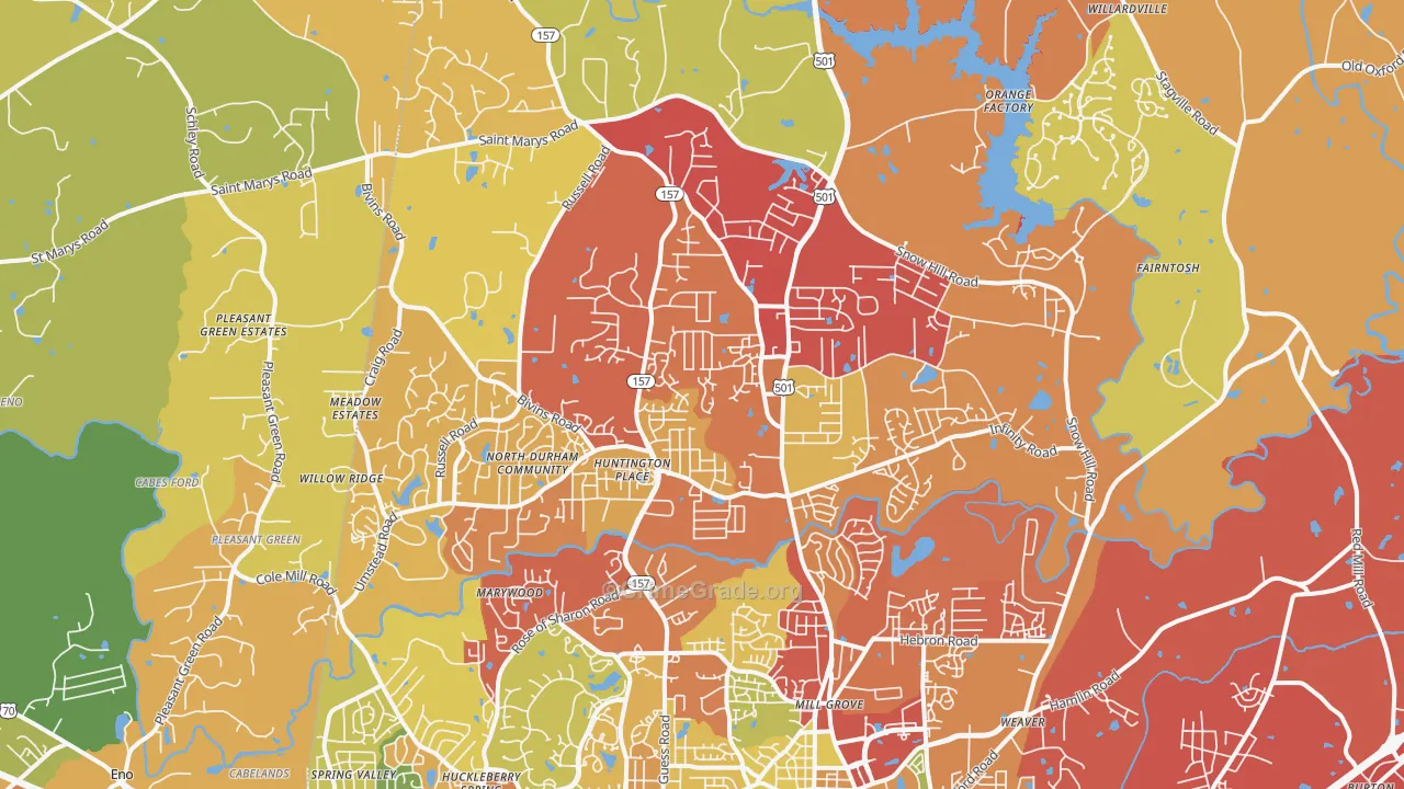 27712, NC Map of Theft Rates