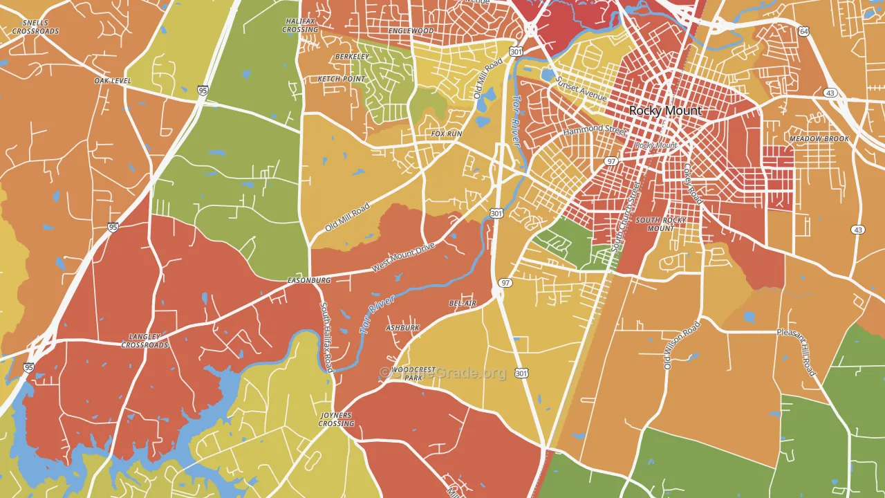 27803, NC Map of Theft Rates