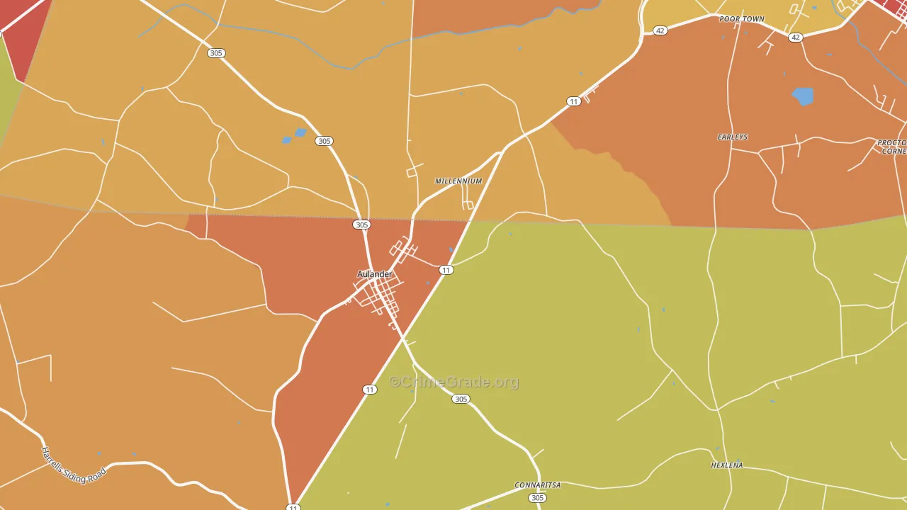 27805, NC Map of Theft Rates