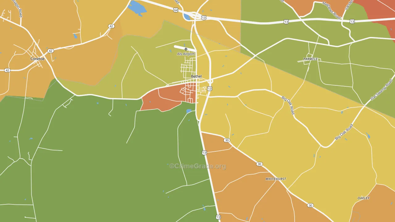 27812, NC Map of Theft Rates