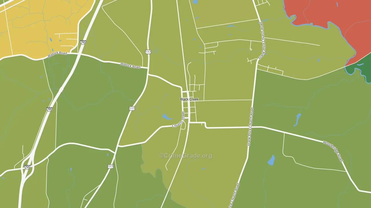 27813, NC Map of Theft Rates