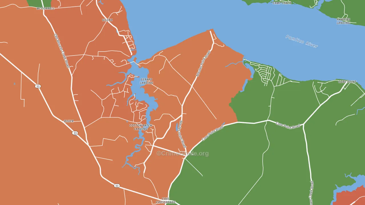27814, NC Map of Theft Rates