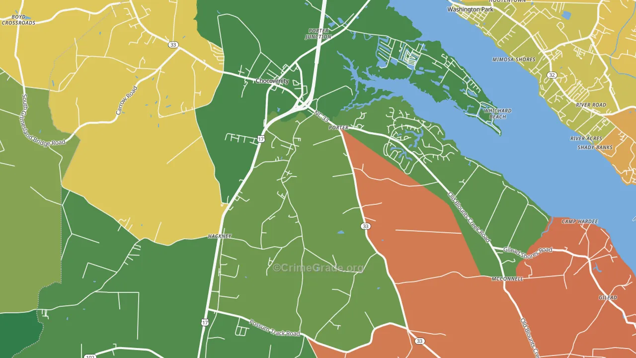27817, NC Map of Theft Rates