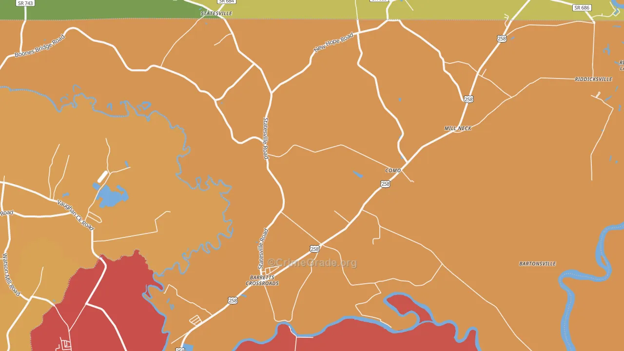 27818, NC Map of Theft Rates