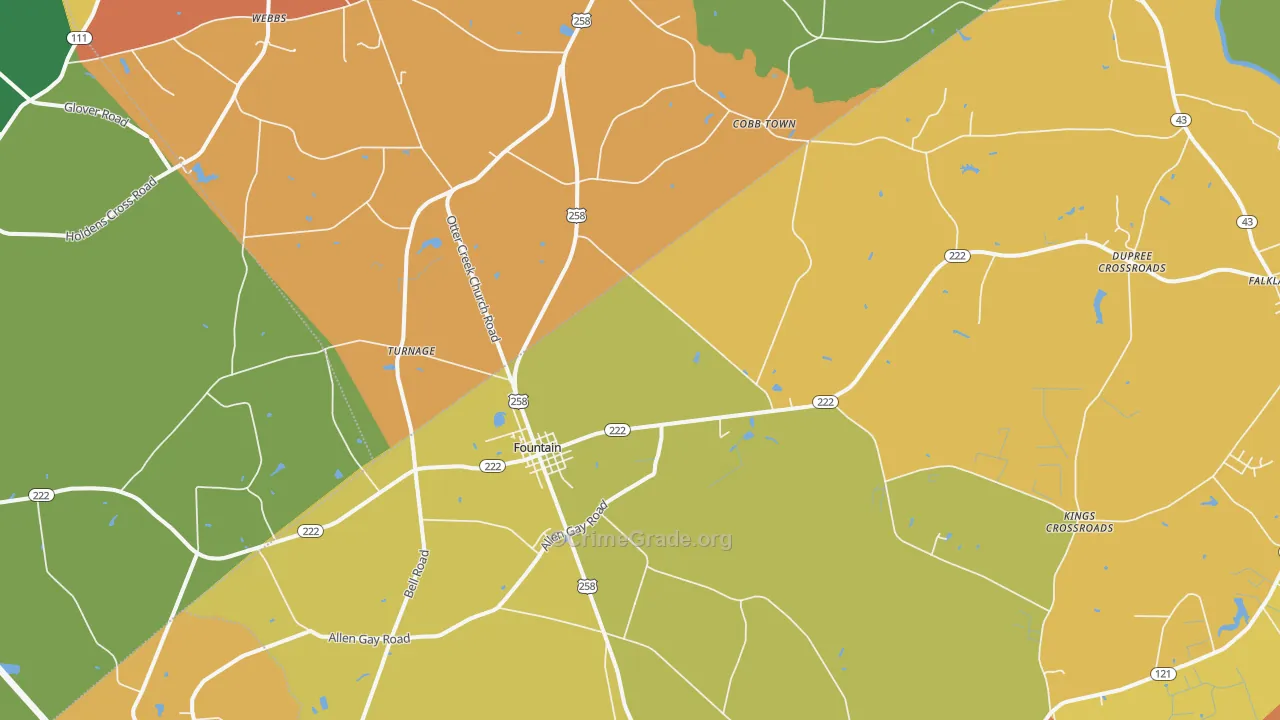 27829, NC Map of Theft Rates