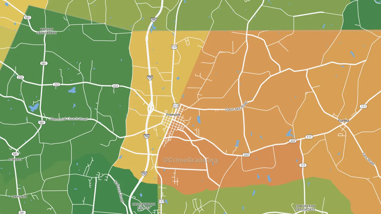 27830, NC Map of Theft Rates