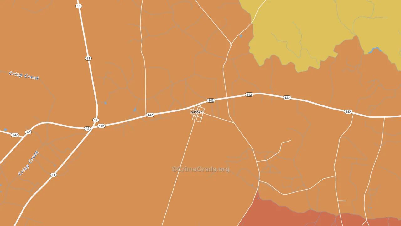 27841, NC Map of Theft Rates