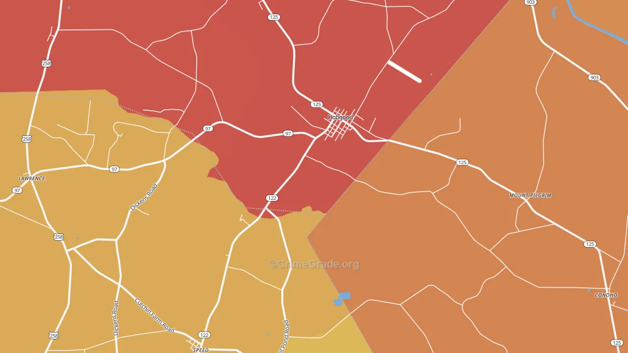 27843, NC Map of Theft Rates