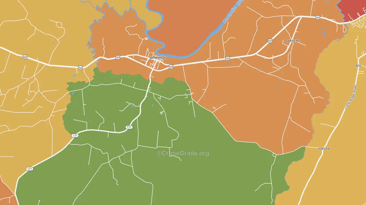 27846, NC Map of Theft Rates