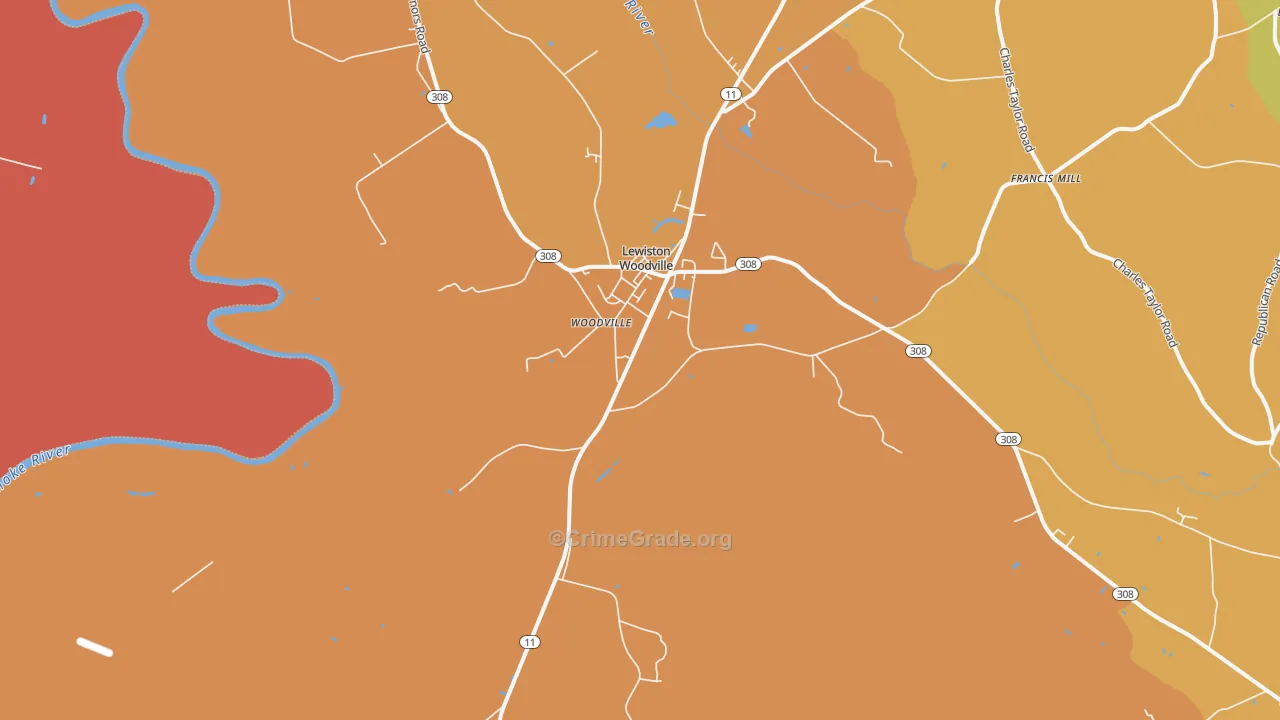 27849, NC Map of Theft Rates
