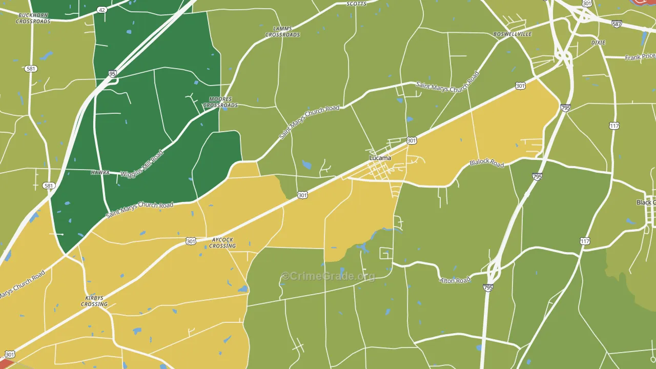 27851, NC Map of Theft Rates
