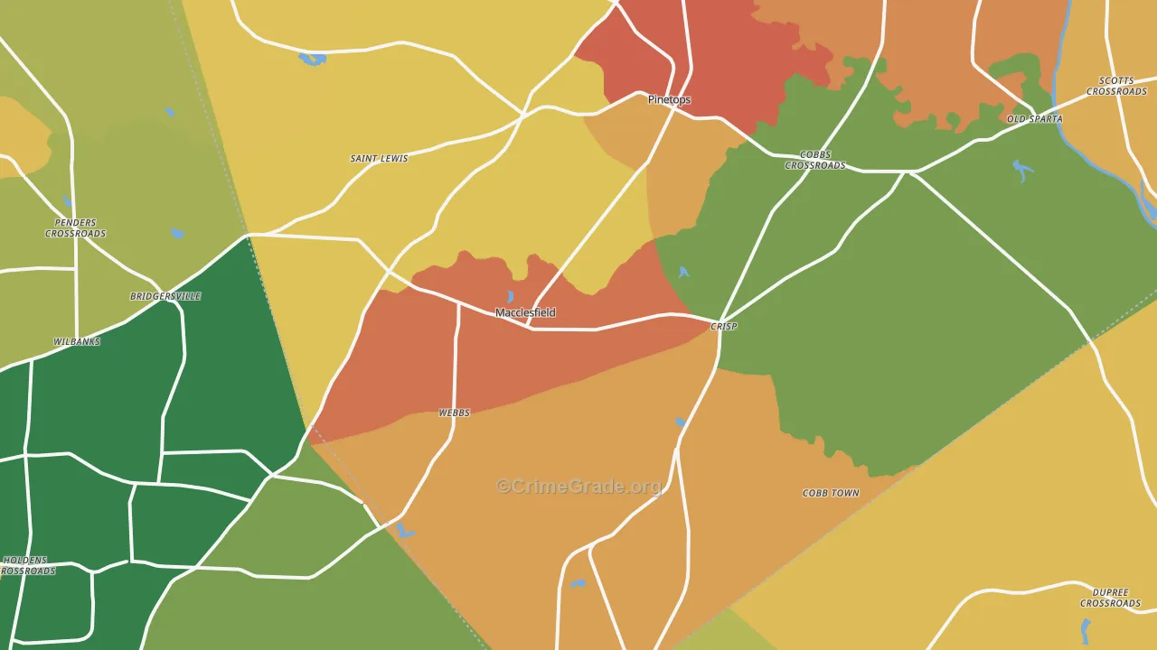 27852, NC Map of Theft Rates