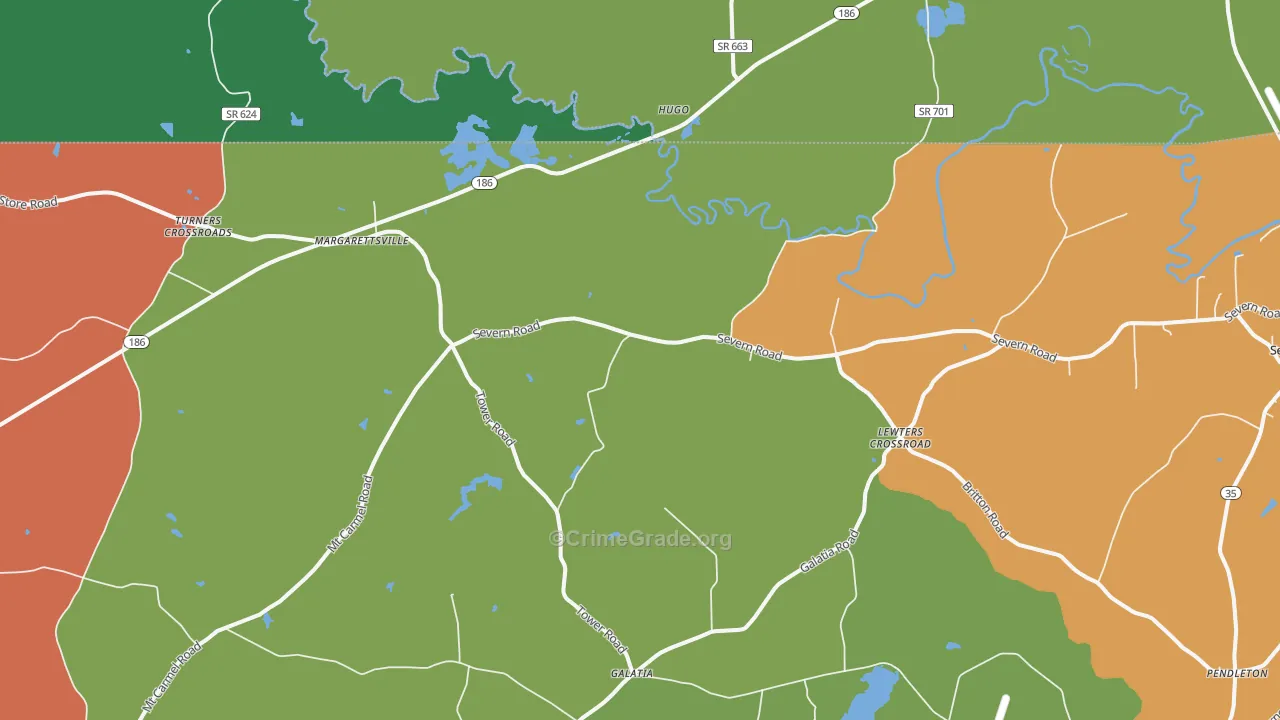 27853, NC Map of Theft Rates