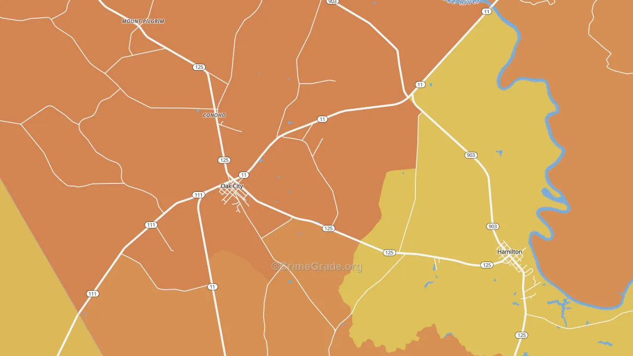 27857, NC Map of Theft Rates