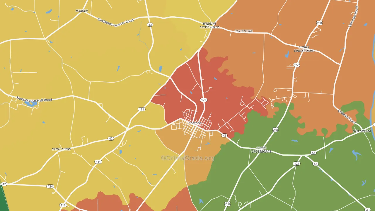 27864, NC Map of Theft Rates