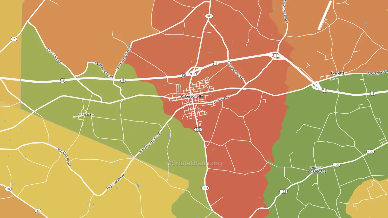 27871, NC Map of Theft Rates