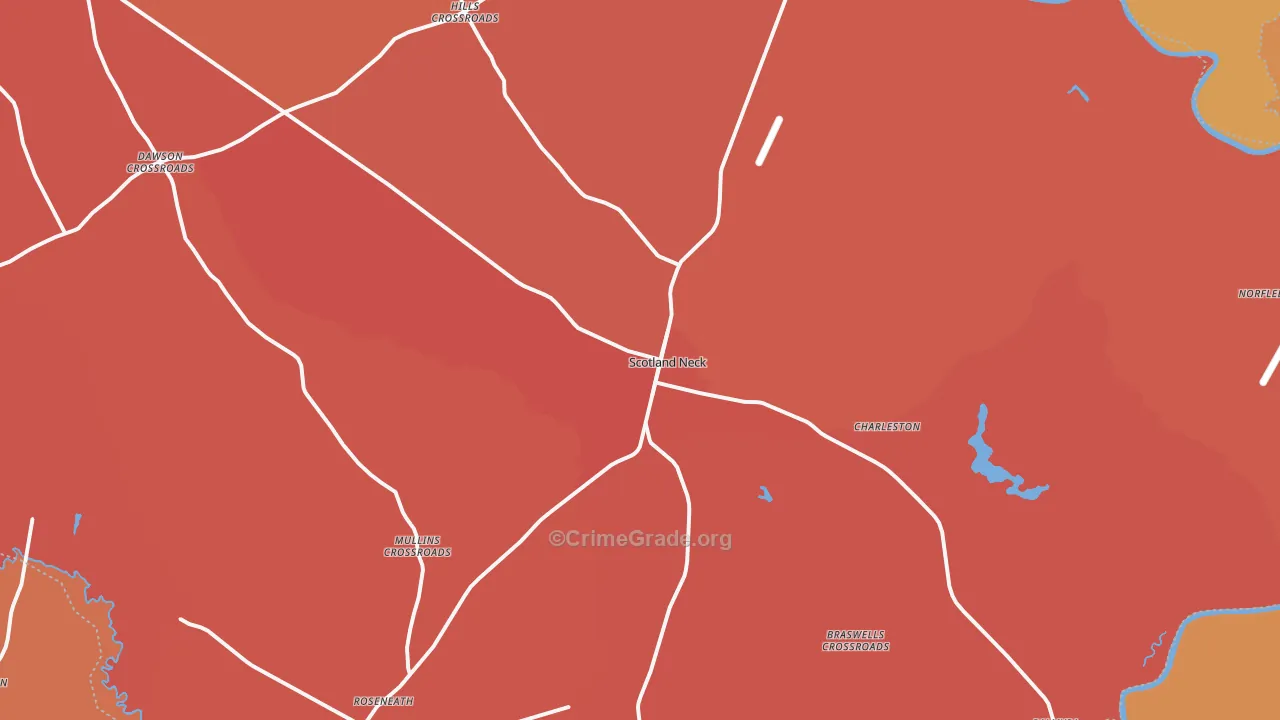 27874, NC Map of Theft Rates
