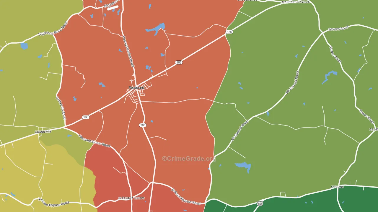 27876, NC Map of Theft Rates
