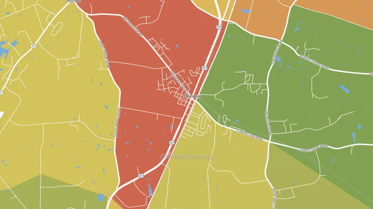 27878, NC Map of Theft Rates