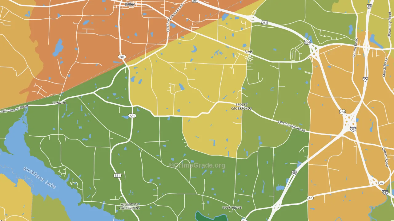 27880, NC Map of Theft Rates