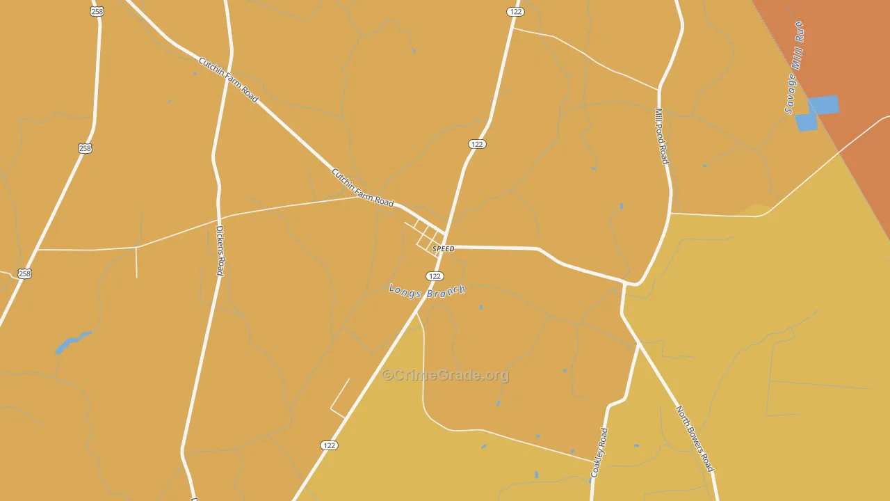 27881, NC Map of Theft Rates