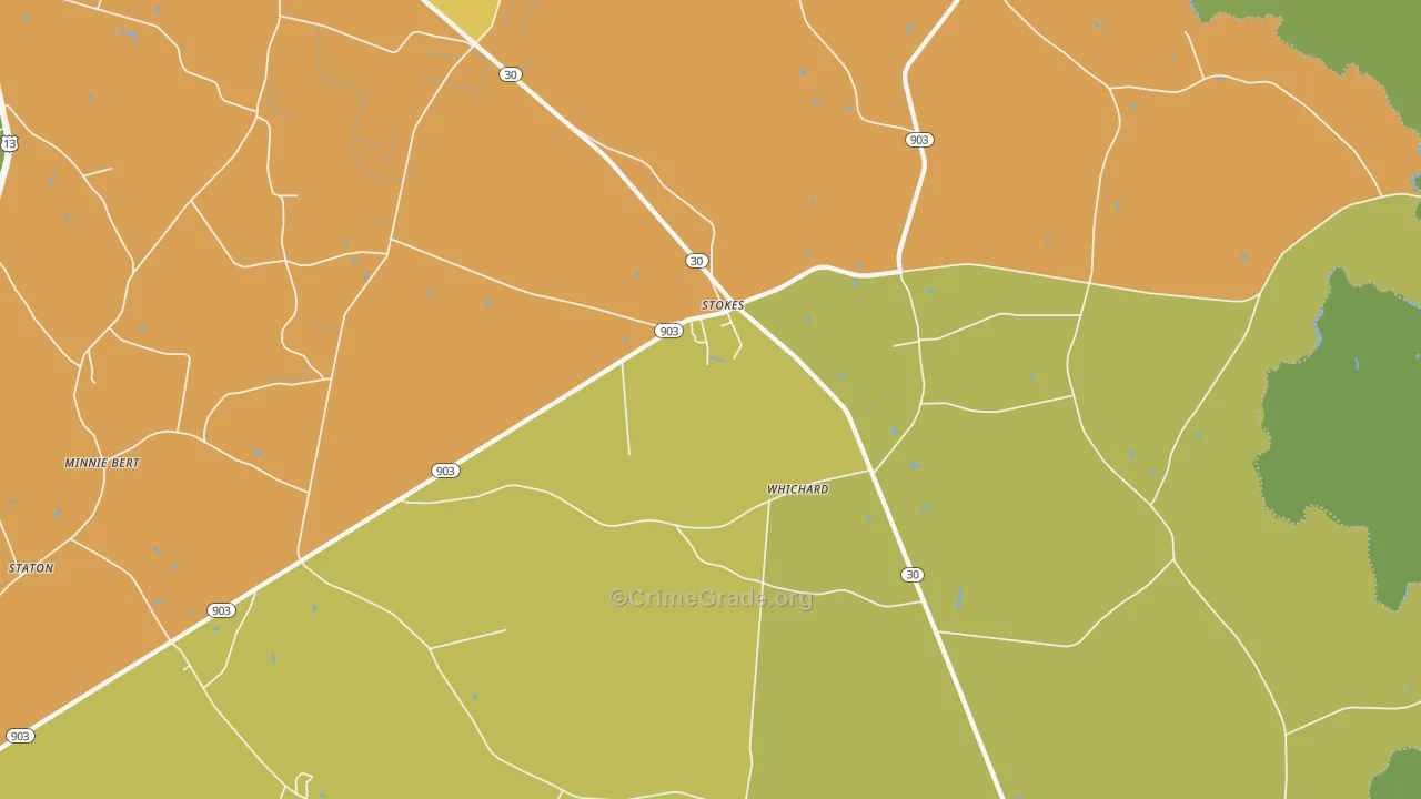 27884, NC Map of Theft Rates