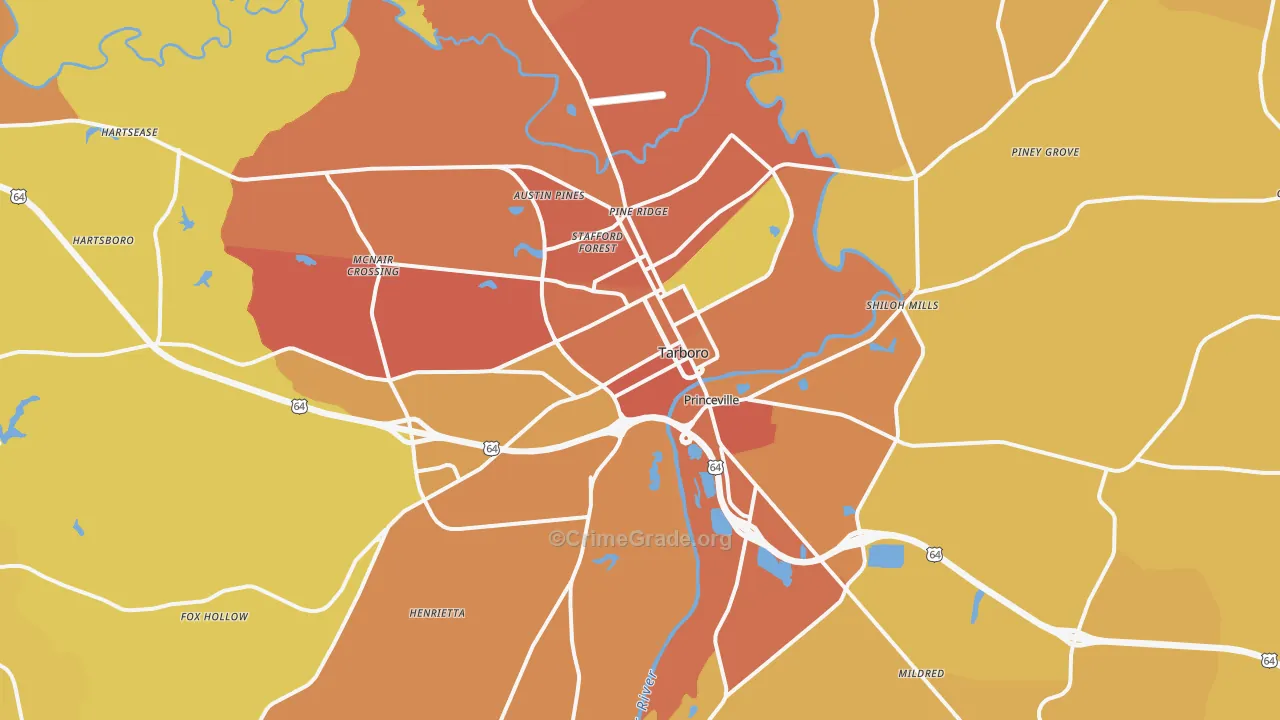 27886, NC Map of Theft Rates