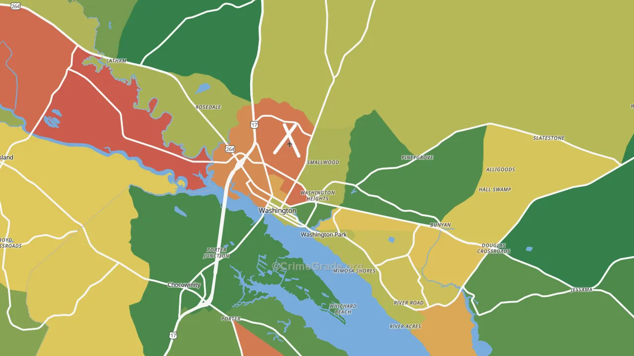 27889, NC Map of Theft Rates