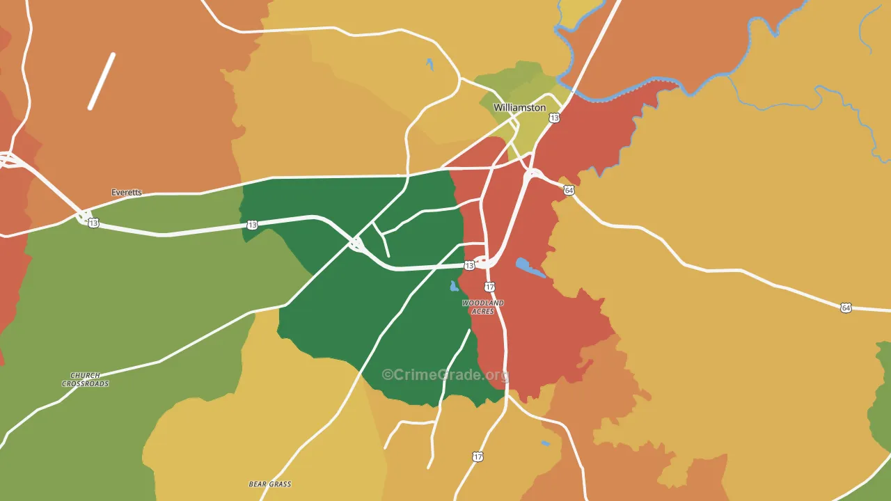 27892, NC Map of Theft Rates