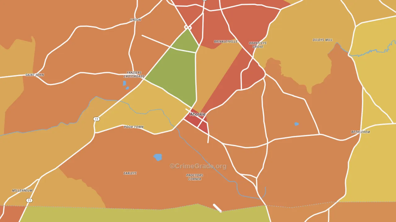 27910, NC Map of Theft Rates