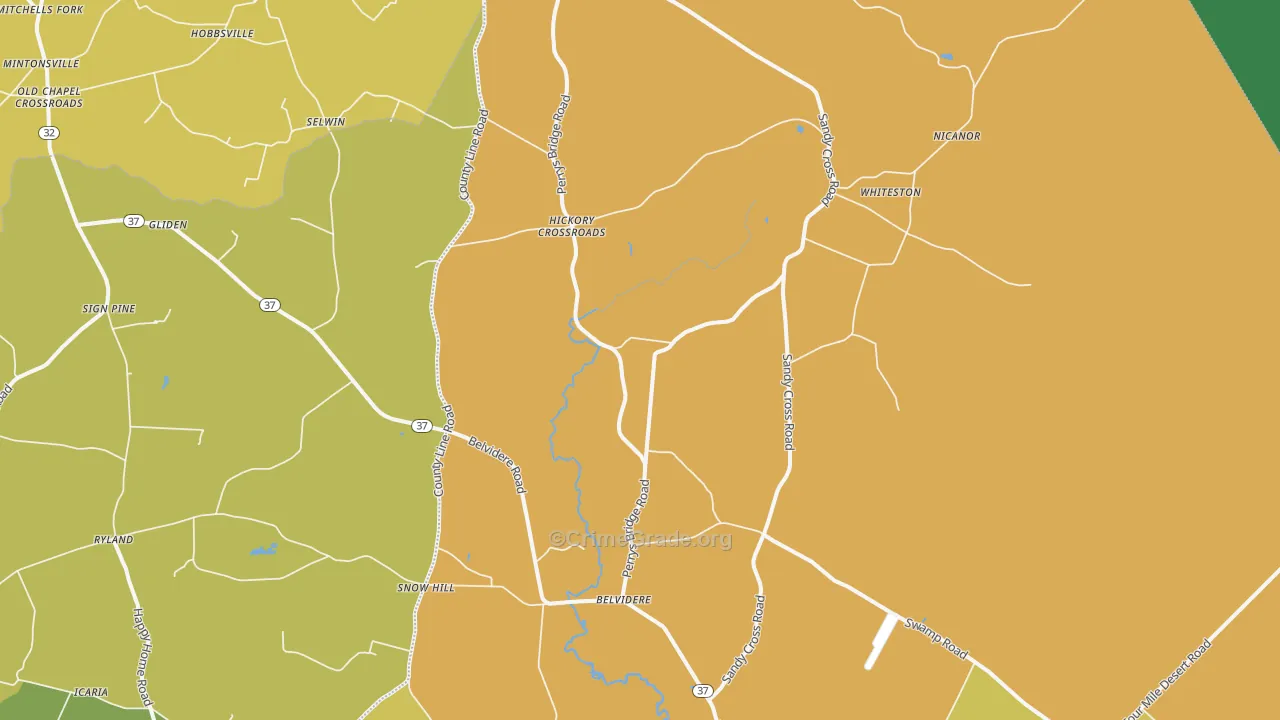 27919, NC Map of Theft Rates
