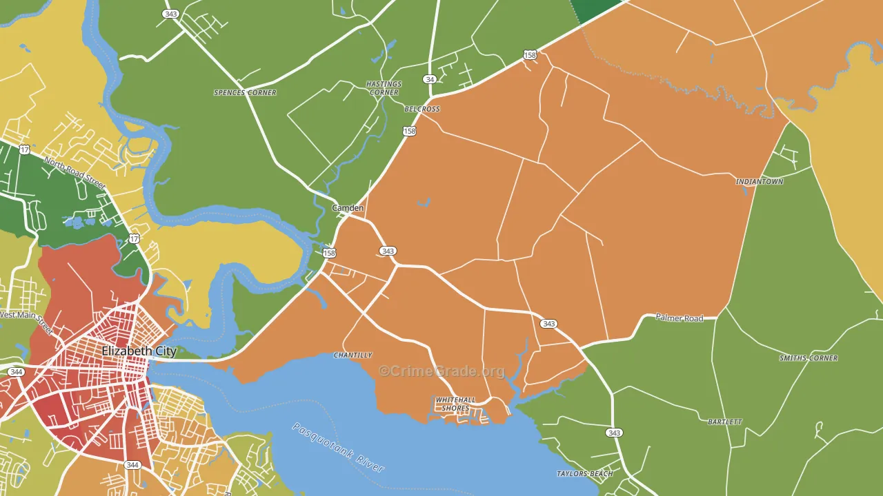 27921, NC Map of Theft Rates