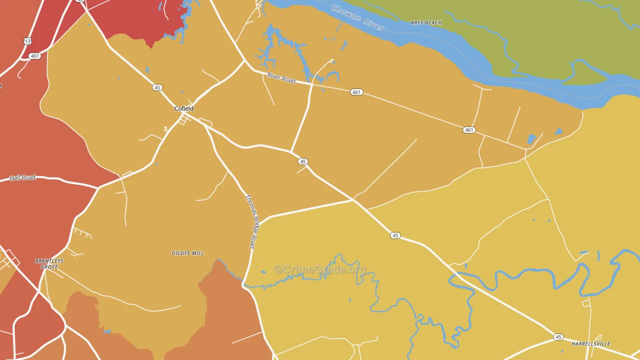 27922, NC Map of Theft Rates