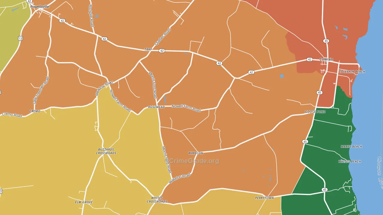27924, NC Map of Theft Rates