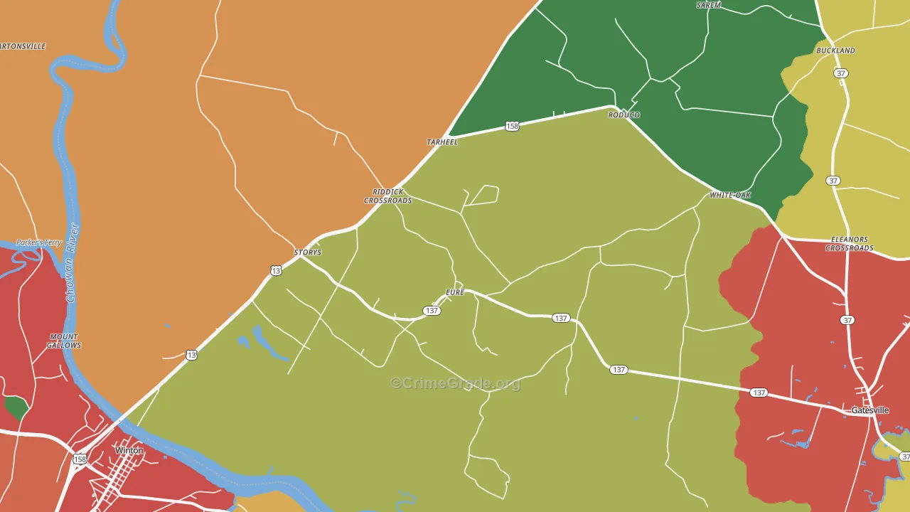 27935, NC Map of Theft Rates