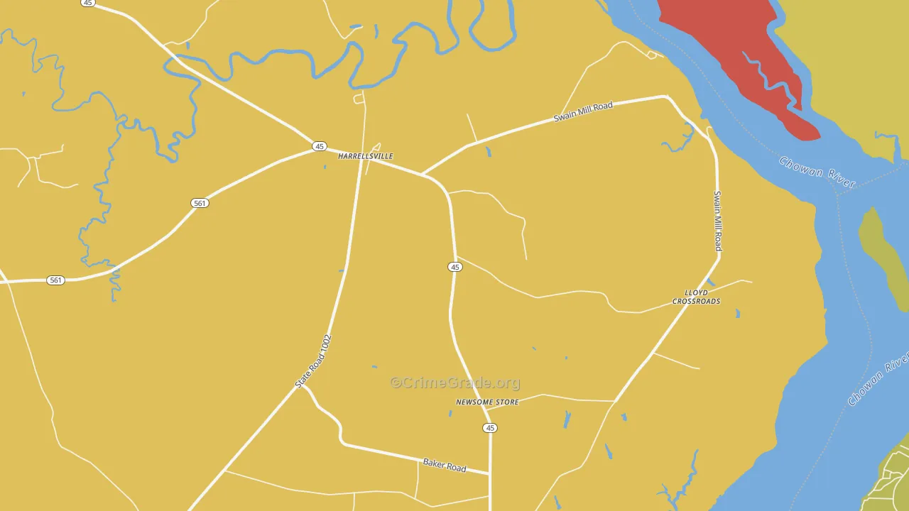 27942, NC Map of Theft Rates