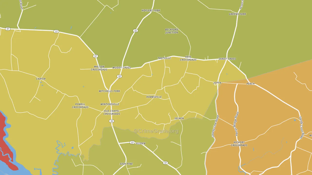 27946, NC Map of Theft Rates