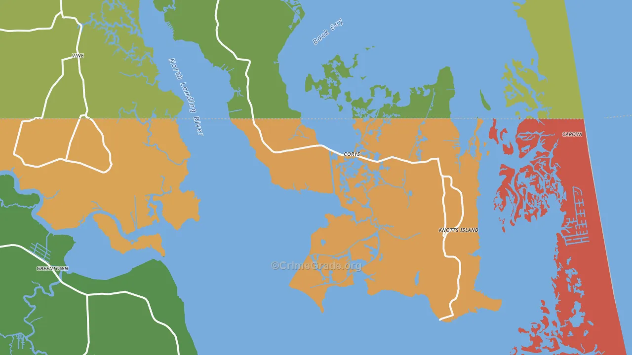27950, NC Map of Theft Rates