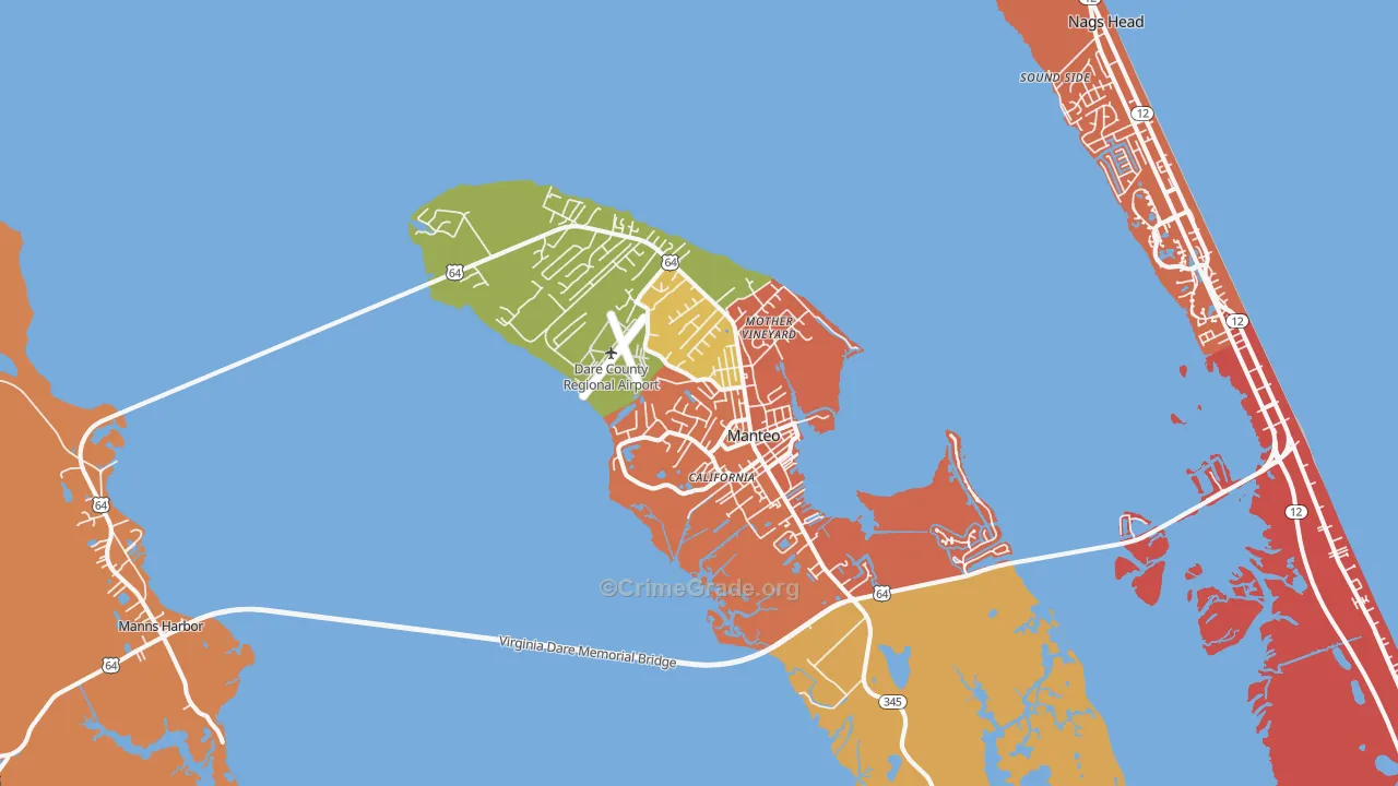 27954, NC Map of Theft Rates