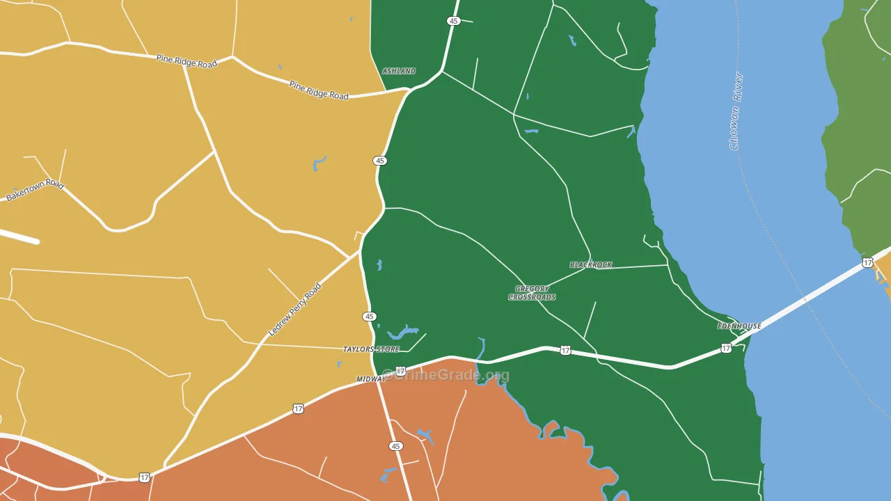 27957, NC Map of Theft Rates