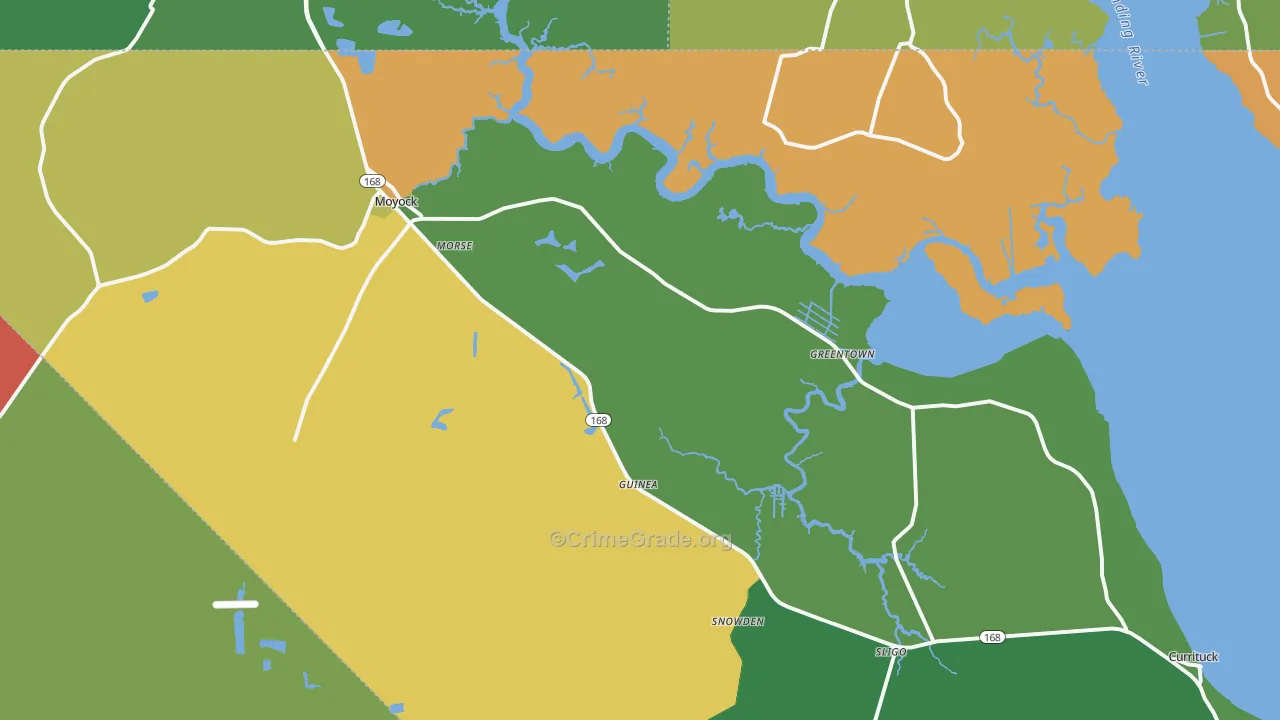 27958, NC Map of Theft Rates