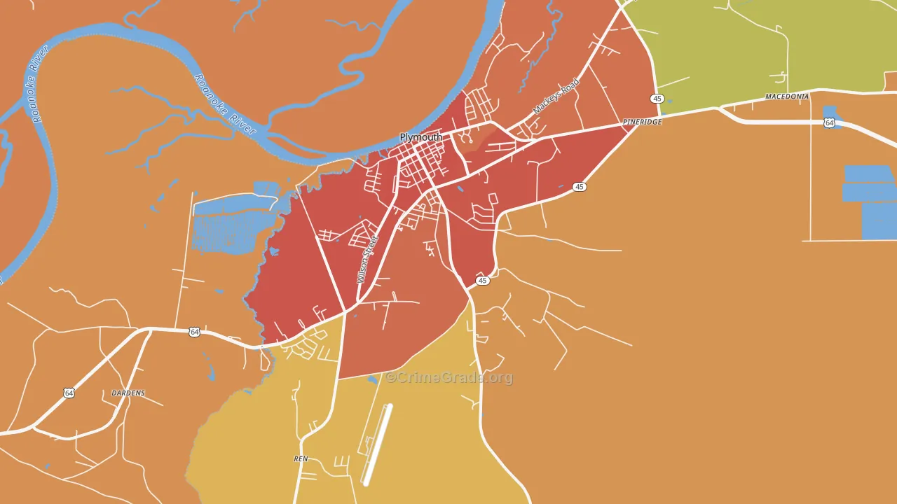 27962, NC Map of Theft Rates