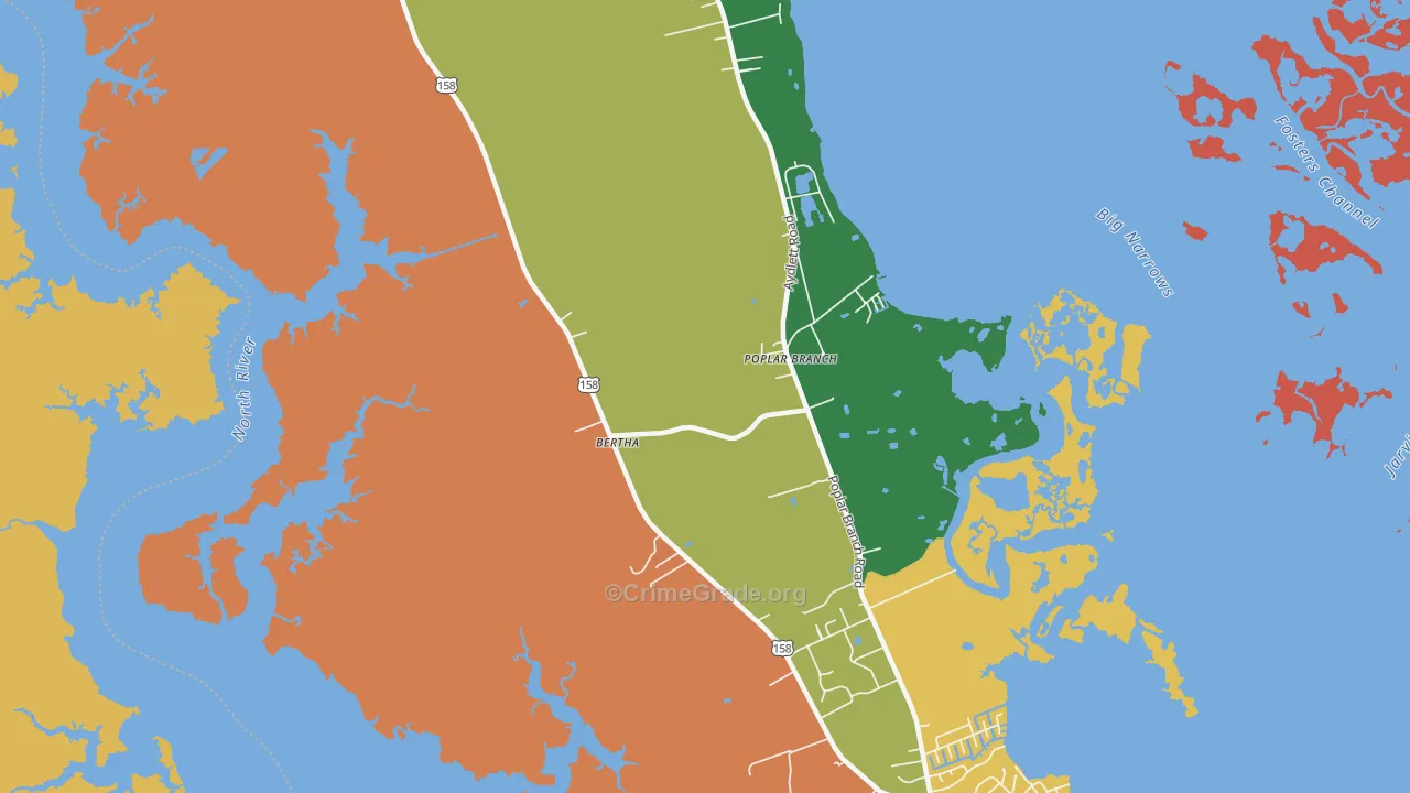 27965, NC Map of Theft Rates