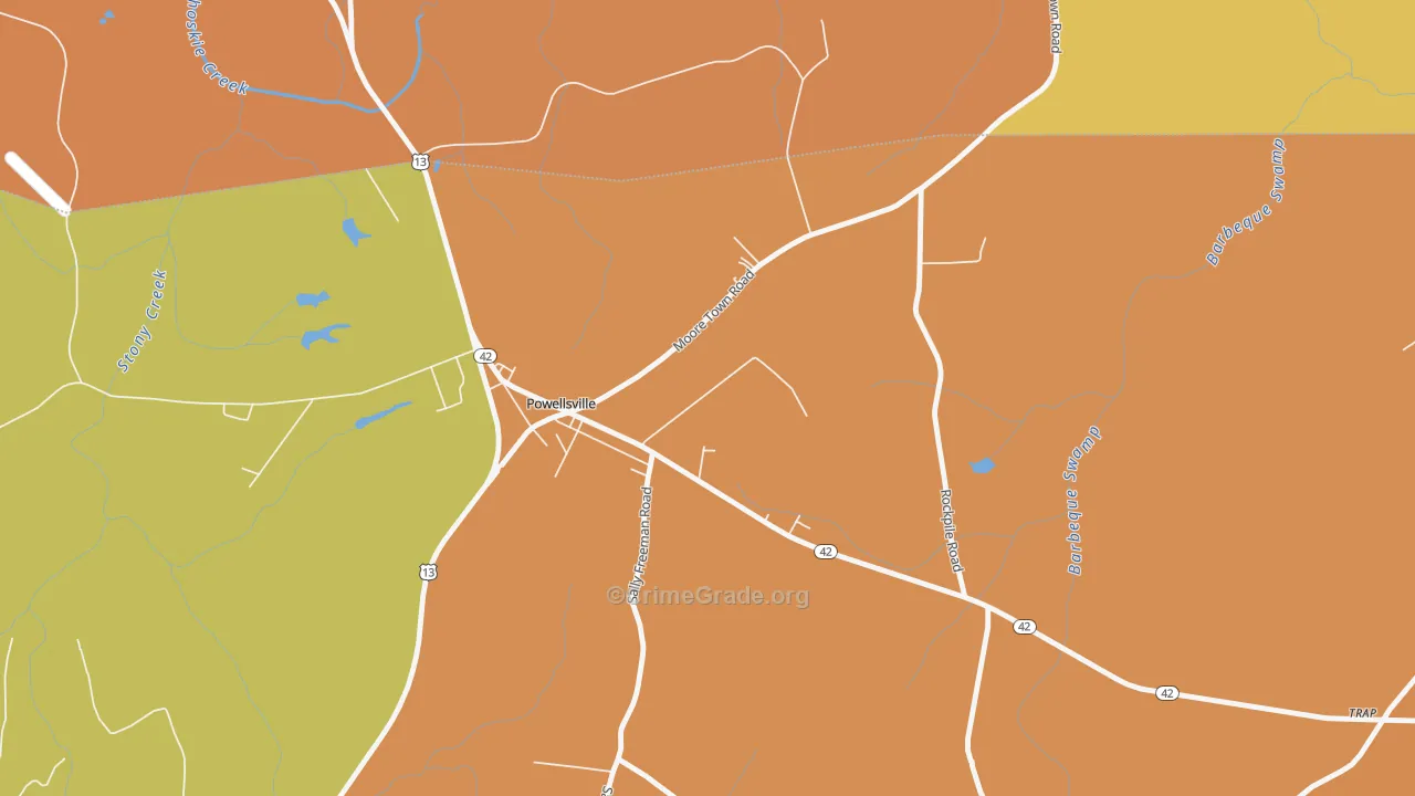 27967, NC Map of Theft Rates
