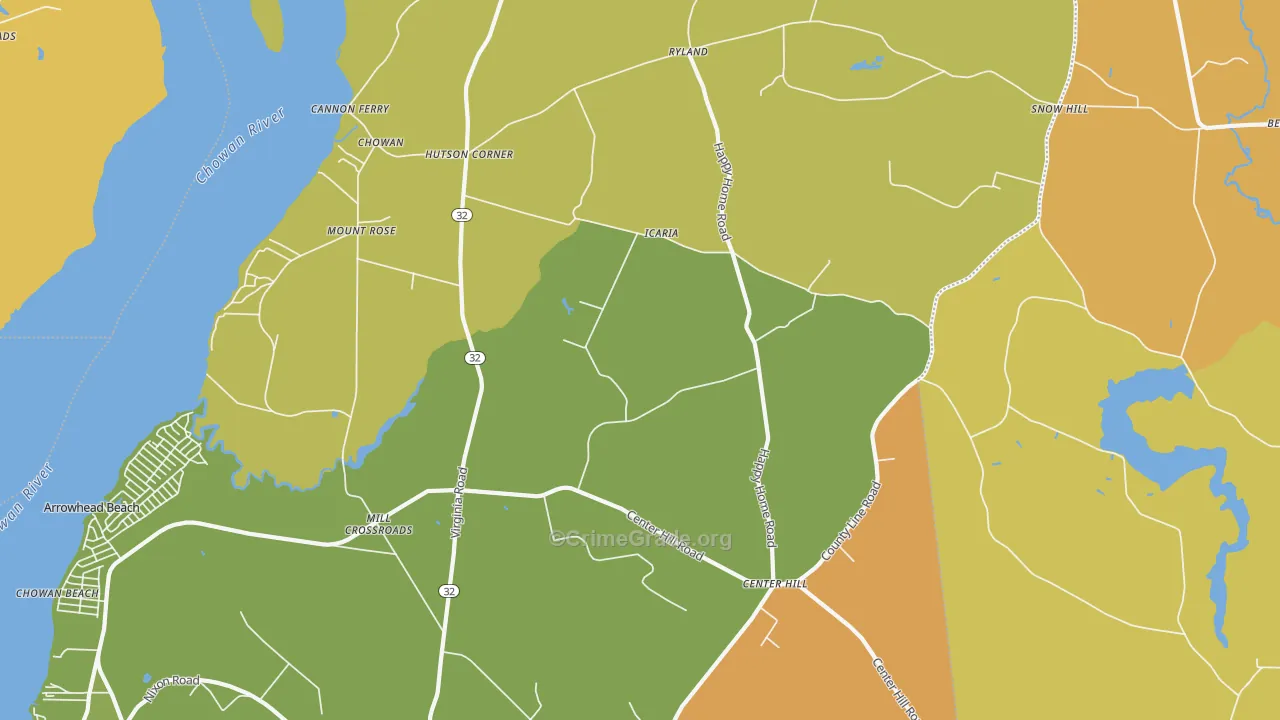 27980, NC Map of Theft Rates