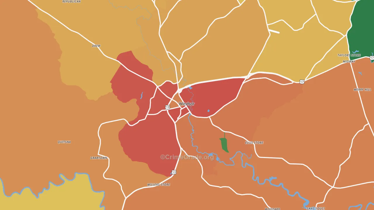 27983, NC Map of Theft Rates