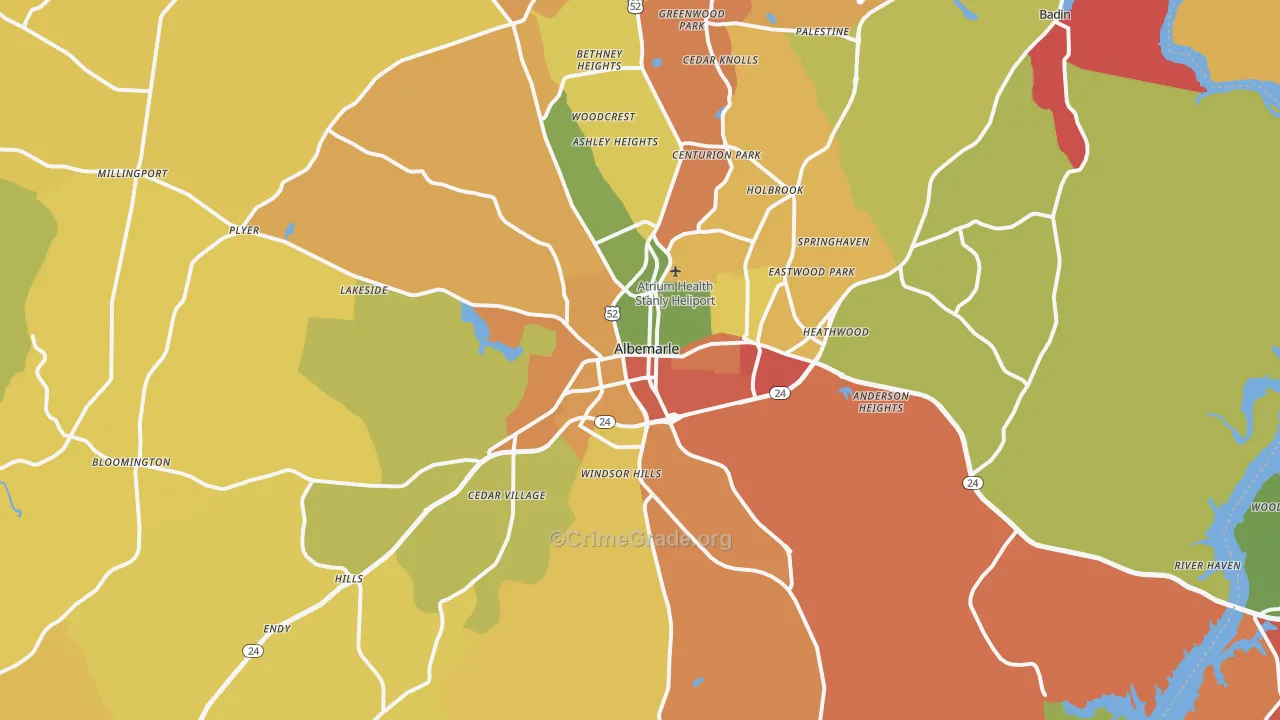 28001, NC Map of Theft Rates