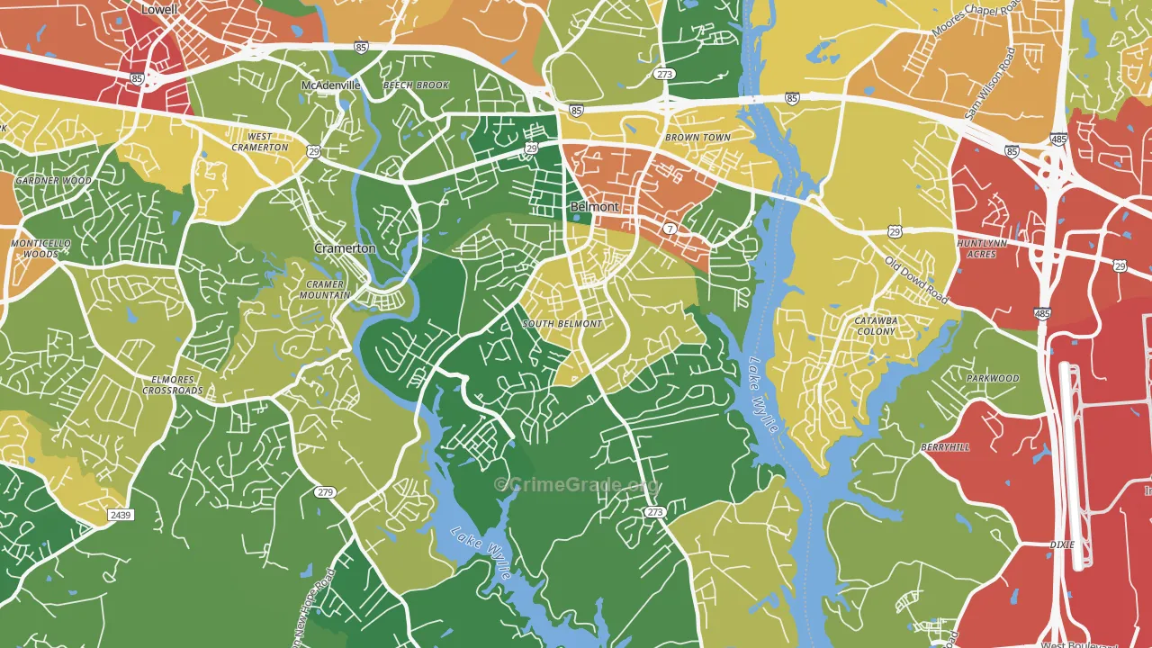 28012, NC Map of Theft Rates