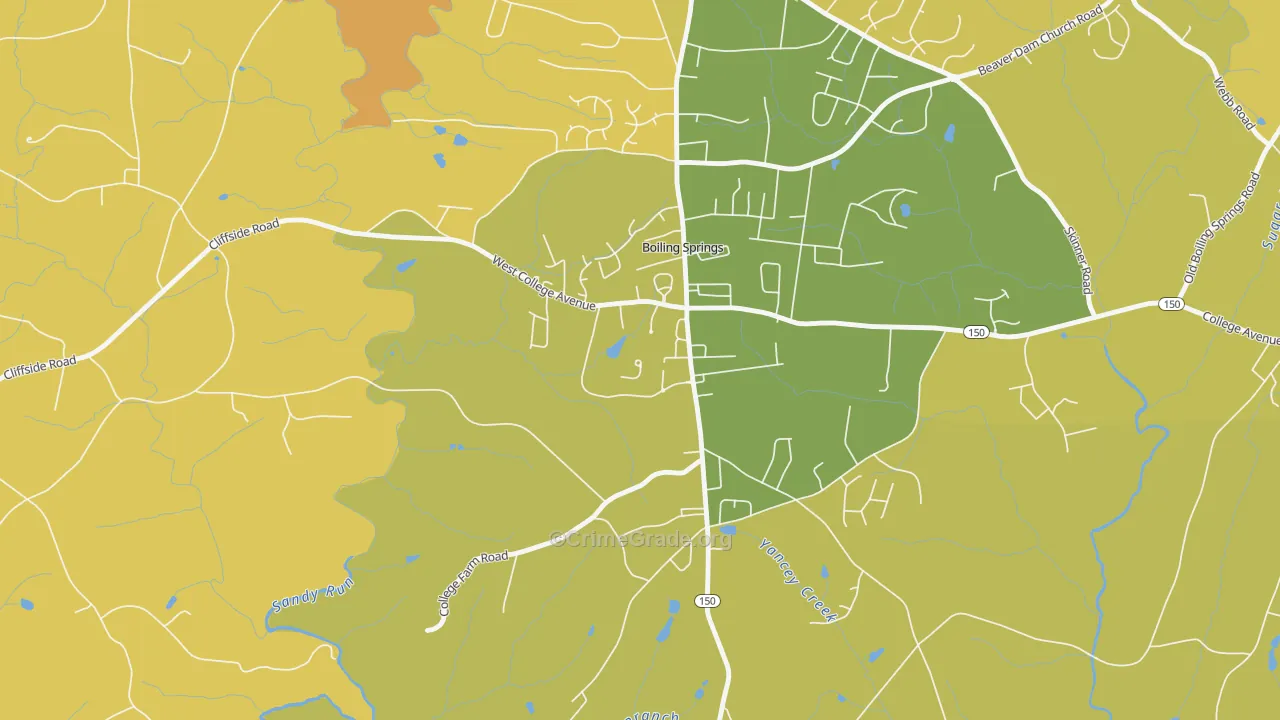 28017, NC Map of Theft Rates