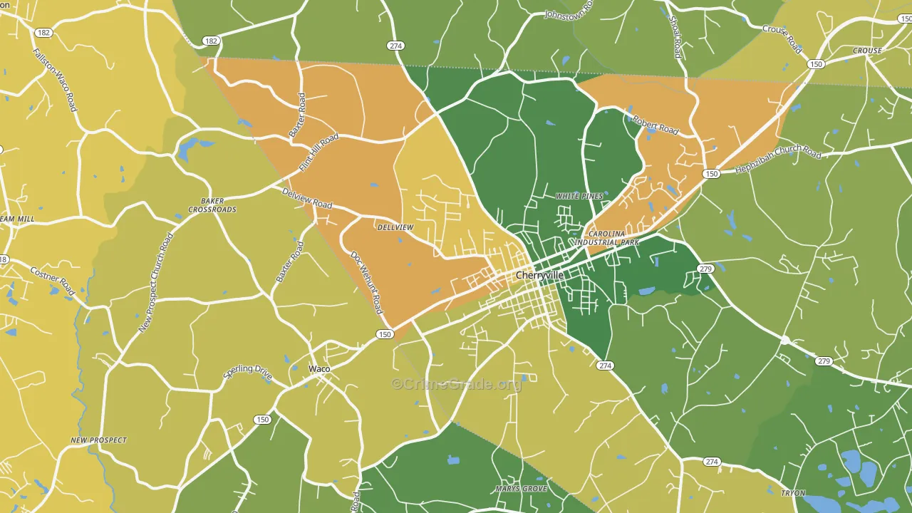 28021, NC Map of Theft Rates